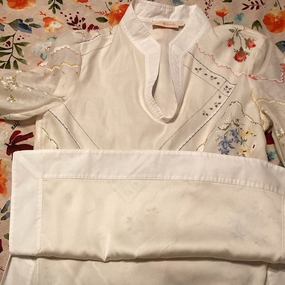TORY BURCH| HANDKERCHIEF EMBROIDERED TUNIC | AFTERNOON TEA RSVD| SZ 2 - Picture 12 of 13